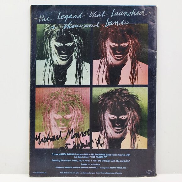 Metal Magazine KISS Zakk Wylde Poison Skid Row, Alice Cooper Axl Poster Mar 1990 - Picture 5 of 11